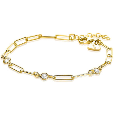 zinzi-zia2079y-gold-plated-armband-met-paperclip-schakels-en-zirkonia-s-4-3-mm-breed-lengte-17-20-cm