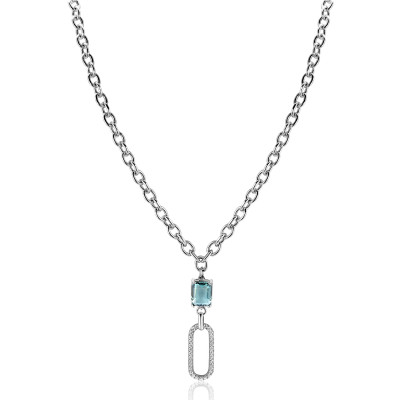 zinzi-zic2487-zilveren-ketting-met-hanger-en-blauwe-zirkonia-10-mm-breed-lengte-42-45-cm