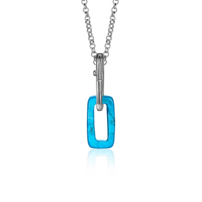zinzi-zih2237-zilveren-hanger-rechthoekig-met-turquoise-howliet-8-mm-breed-hoogte-28-mm