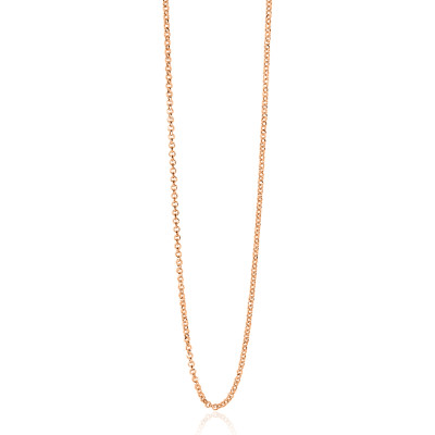 Zinzi ZILC-J80R rose gold plated schakelketting jasseron 0.3 mm breed - Lengte 80-83 cm