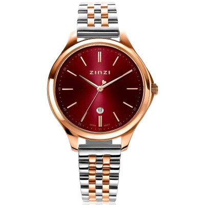 zinzi-ziw1038-bicolor-gold-plated-stalen-horloge-met-rode-wijzerplaat-o-34-mm