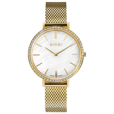 zinzi-ziw1334-gold-plated-dameshorloge-met-parelmoer-wijzerplaat-en-zirkonia-s-o-34-mm
