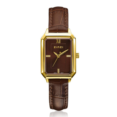 zinzi-ziw2536b-gold-plated-stalen-horloge-met-bruine-leren-band-en-wijzers