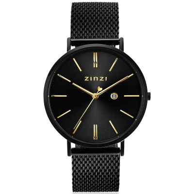 zinzi-ziw449m-zwart-goudkleurig-stalen-horloge-met-mesh-band-en-datum-o-38-mm