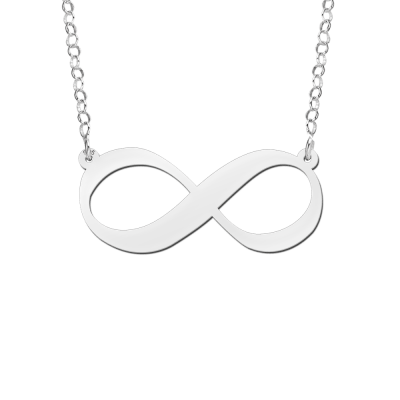 Zilveren infinity ketting 