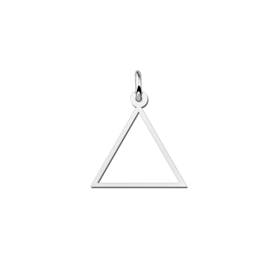 Zilveren open driehoek hanger 