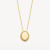 blush-3123ygo-gouden-ketting-met-ovale-hanger-en-bewerkte-rand-8-mm-x-10-mm-lengte-42-cm