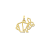 geometrische-hanger-van-goud-konijn
