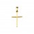 Gouden hangertje kruis massief 19 mm