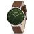 olympic-sam-ol66hsl017-herenhorloge-groene-wijzerplaat-en-bruine-leren-band-o-42-mm