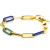 zinzi-chain-zia2455-gold-plated-armband-met-groene-en-blauwe-paperclip-schakels-7-mm-breed-lengte-19-cm