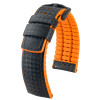 hirsch-ayrton-0917692050-5-zwart-oranje-horlogeband-met-ruitpatroon-breedte-20-24-mm