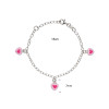 glow-104-0690-16-zilveren-armband-met-hanger-roze-hartjes-7-mm-lengte-14-16-cm