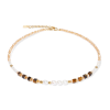 coeur-de-lion-cosmic-pearls-ketting-gold-plated-met-parels-en-bruine-stenen-1135-10-1110-lengte-42-48-cm