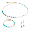 coeur-de-lion-fusion-pearls-turquoise-armband-1126-30-0605-gold-plated-met-parels-lengte-18-21-cm