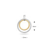 glow-120-0783-00-bicolor-glanzende-hanger-met-twee-verweven-cirkels-16-mm-breed-hoogte-20-mm