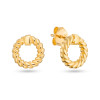 glow-206022300-gouden-oorknopjes-met-gedraaid-touwpatroon-glanzend-diameter-10-mm