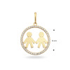 glow-220-0185-00-14-karaat-gouden-ronde-hanger-met-steen-zirkonia-en-twee-jongens-diameter-16-mm