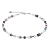coeur-de-lion-2838-10-2027-ketting-geocube-ice-serenity-met-blauwe-en-zwarte-stenen-lengte-42-48-cm