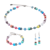coeur-de-lion-armband-geocube-iconic-zilverkleurig-en-multicolor-stenen-2838-30-1517-lengte-18-5-21-5-cm