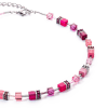 coeur-de-lion-geocube-ketting-iconic-2838-10-0422-zilverkleurig-met-roze-en-paars