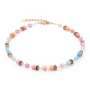 coeur-de-lion-geocube-ketting-iconic-2838-10-2028-goudkleurig-met-blauw-en-oranje/variant/lengte-42-48-cm
