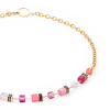 coeur-de-lion-geocube-ketting-iconic-chain-3038-10-0416-goudkleurig-met-roze