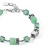 coeur-de-lion-geocube-armband-4017-30-0500-iconic-precious-zilverkleurig-met-groen