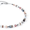 coeur-de-lion-geocube-ketting-iconic-4013-10-1127-zilverkleurig-grijs-zwart-wit-en-roze