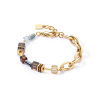 coeur-de-lion-geocube-armband-chunky-chain-4524-30-1116-goudkleurig-met-bruin-lengte-18-21-cm