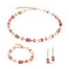 coeur-de-lion-geocube-ketting-iconic-precious-4905-10-0310-goudkleurig-met-rood-en-beige