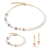 coeur-de-lion-geocube-precious-fusion-pearls-armband-5086-30-1522-met-rozekwarts-en-witte-parels