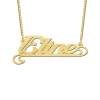 Gouden ketting met naam voorbeeld Eline