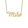 Gouden ketting met naam voorbeeld Mila