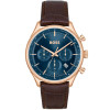 boss-gregor-hb1514050-herenhorloge-rosegoudkleurig-met-blauwe-wijzerplaat-en-bruine-leren-band-o-45-mm