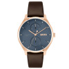 boss-tyler-hb1514103-herenhorloge-van-staal-rosegoudkleurig-met-blauwe-wijzerplaat-en-bruine-leren-band-o-43-mm