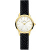 danish-design-tidlos-akilia-mini-iv10q1268-dameshorloge-van-gold-plated-staal-met-zwart-leren-band-22-mm