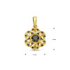 14-karaat-gouden-bloem-hanger-met-zwarte-zirkonia-diameter-14-mm