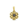 14-karaat-gouden-bloem-hanger-met-zwarte-zirkonia-diameter-14-mm