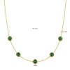 14-karaat-gouden-collier-met-vijf-rondjes-van-goud-en-groene-malachiet-lengte-43-45-cm