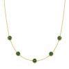 14-karaat-gouden-collier-met-vijf-rondjes-van-goud-en-groene-malachiet-lengte-43-45-cm