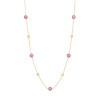 14-karaat-gouden-edelsteen-ketting-met-roze-opaal-en-rode-robijn-lengte-40-45-cm