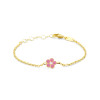 14-karaat-gouden-kinderarmband-met-roze-emaille-bloemetje-lengte-11-13-cm