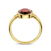 14-karaat-gouden-ring-met-granaat-in-ovale-zetting-glanzend-12-mm-breed