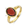 14-karaat-gouden-ring-met-granaat-in-ovale-zetting-glanzend-12-mm-breed