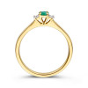 14-karaat-gouden-ring-met-groene-smaragd-0-18-crt-en-transparante-diamant-0-07-crt-3-2-mm-breed