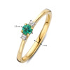 14-karaat-gouden-ring-met-groene-smaragd-0-18-crt-en-transparante-diamant-0-07-crt-3-2-mm-breed