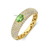 14-karaat-gouden-ring-met-groene-tsavoriet-en-0-65-crt-diamant-5-5-mm-breed