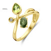 14-karaat-gouden-ring-met-organische-vormen-en-groene-toermalijn-peridoot-en-diamant