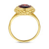 14-karaat-gouden-ring-met-ovale-granaat-en-gevlochten-rand-15-mm-breed